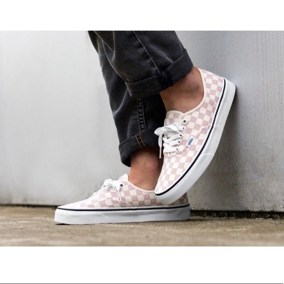 Vans Shoes - VANS Chalk Pink Checkerboard Low Top Sneakers